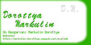 dorottya markulin business card